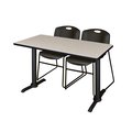 Cain Rectangle Tables > Training Tables > Cain Training Table & Chair Sets, 48 X 24 X 29, Maple MTRCT4824PL44BK